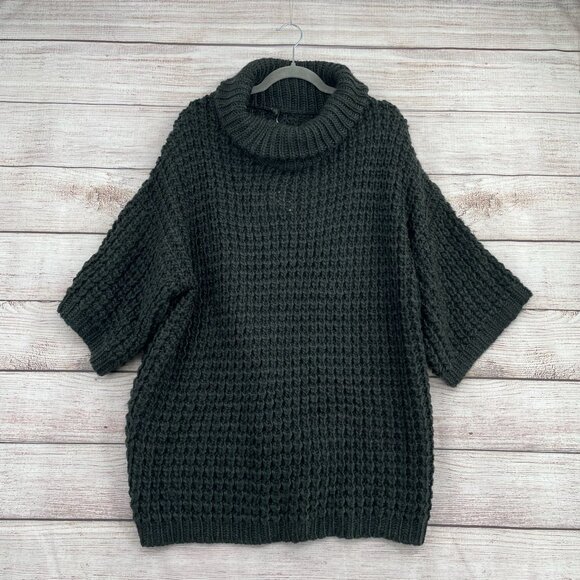 Plenty by Tracy Reese Chunky Knit Turtleneck Sweater Women's XL‎ Green NEW - Picture 1 of 12